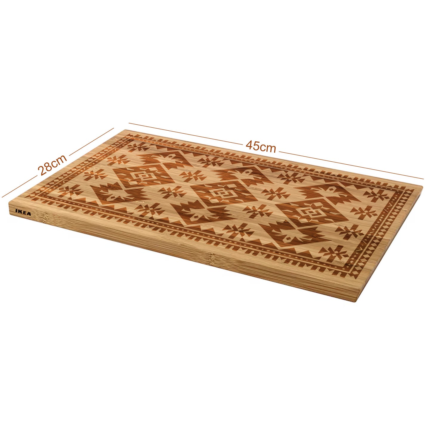 Kilim pattern engraved cutting board, traditional wooden serving board, artisanal kitchen decor, wooden cheese platter, large size serving board, cutting board, kitchen centerpiece, housewarming gift idea, culinary wood art, ethnic design kitchenware