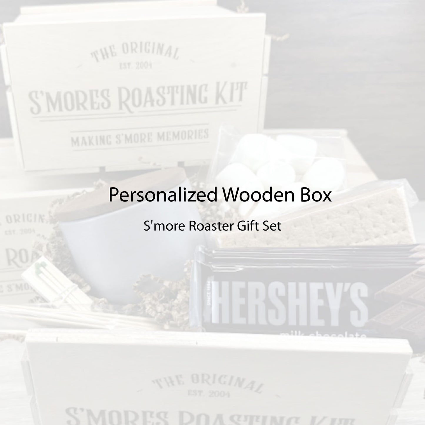 S'more Roaster Gift Set - Personalized Wooden Box